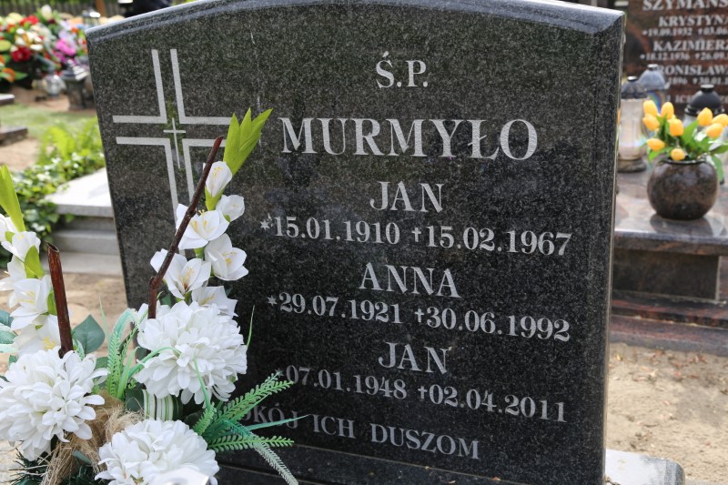 Jan Murmyło 1948 Stegna - Grobonet - Wyszukiwarka osób pochowanych
