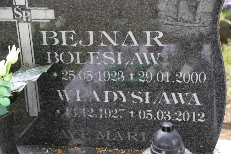 Władysława Bejnar 1927 Stegna - Grobonet - Wyszukiwarka osób pochowanych