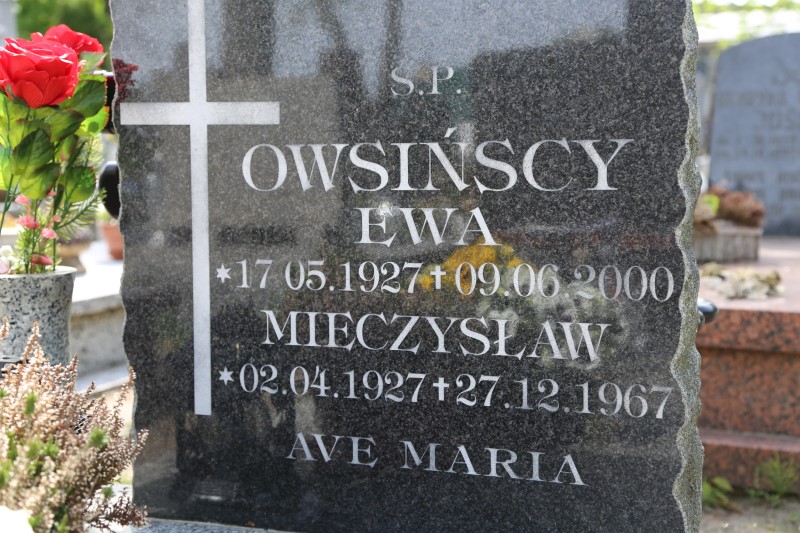 Mieczysław Owsiński 1927 Stegna - Grobonet - Wyszukiwarka osób pochowanych